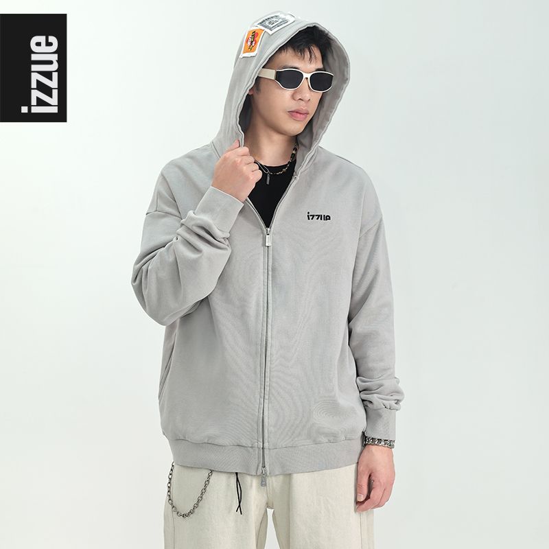 折扣i.tizzue正品贴布刺绣卫衣男款男士卫衣2025新款长袖情侣秋季