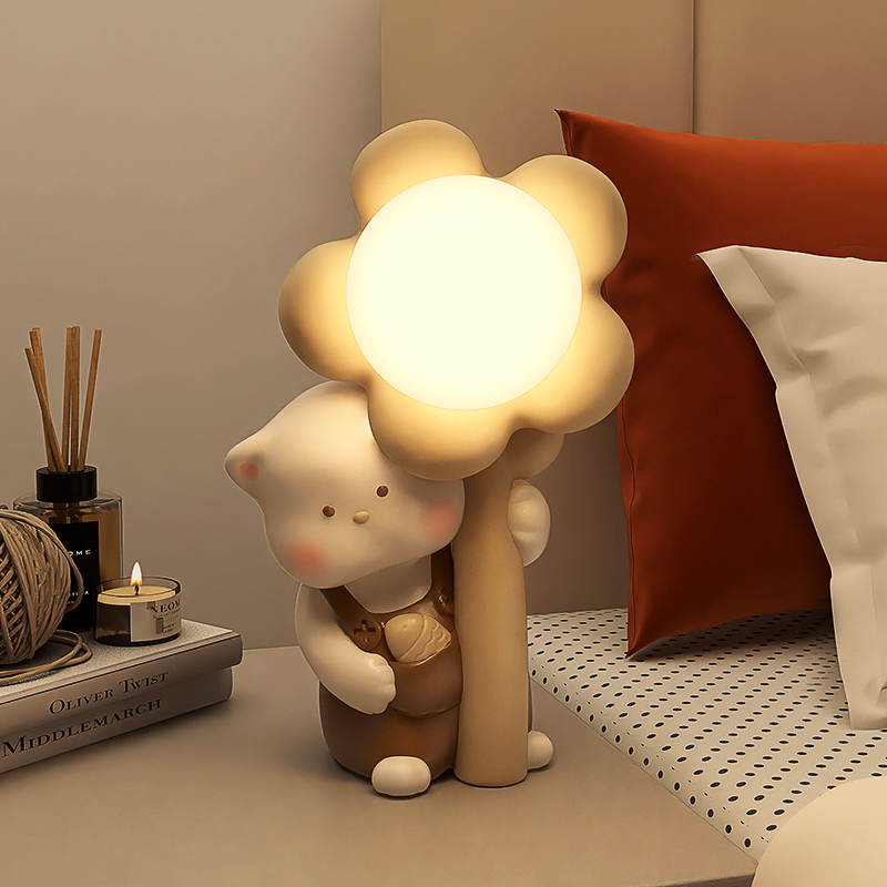 泽歌可爱花花装饰台灯