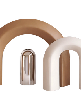 高级感奶油陶瓷花瓶鲜花水培插花摆件客厅餐桌干花装饰品简约现代