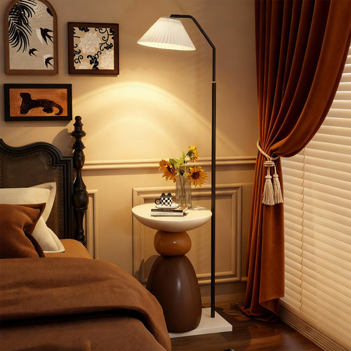 中古风创意床头柜落地灯