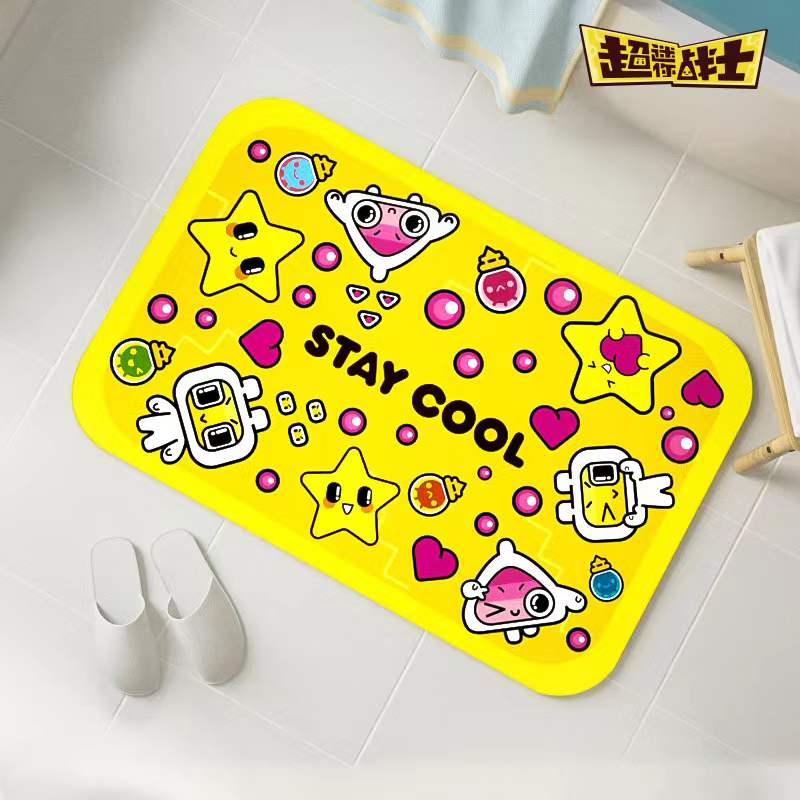 超迷你战士卡通地垫门口浴室