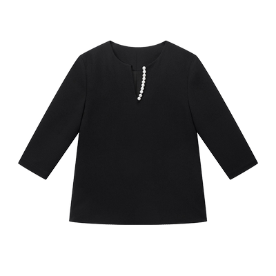 大象和长颈鹿黑色珍珠上衣