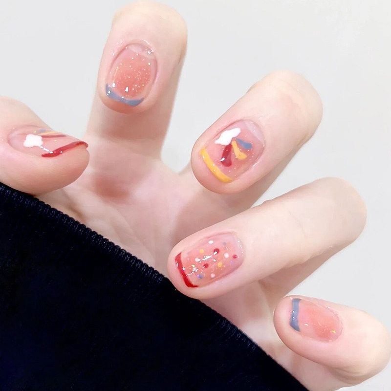 新款穿戴假指甲贴片高级感糖果色夏天2022年成品美甲手工定制显白