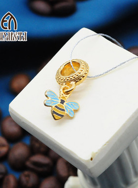 爱沙尼亚925纯银鎏金挂件手链配件富贵时尚手链DIY配饰坠挂件114