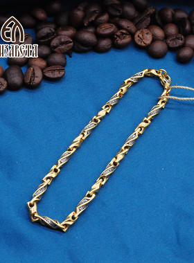 俄罗斯爱沙尼亚925银链鎏金复古手链铸造雕刻手环欧式链160010