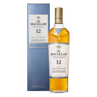 Macallan麦卡伦12年黄金三桶单一麦芽苏格兰威士忌700ml正品 洋酒