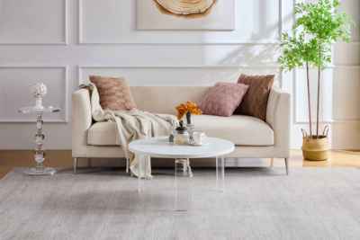 设计师款侘寂风亚克力悬浮边几