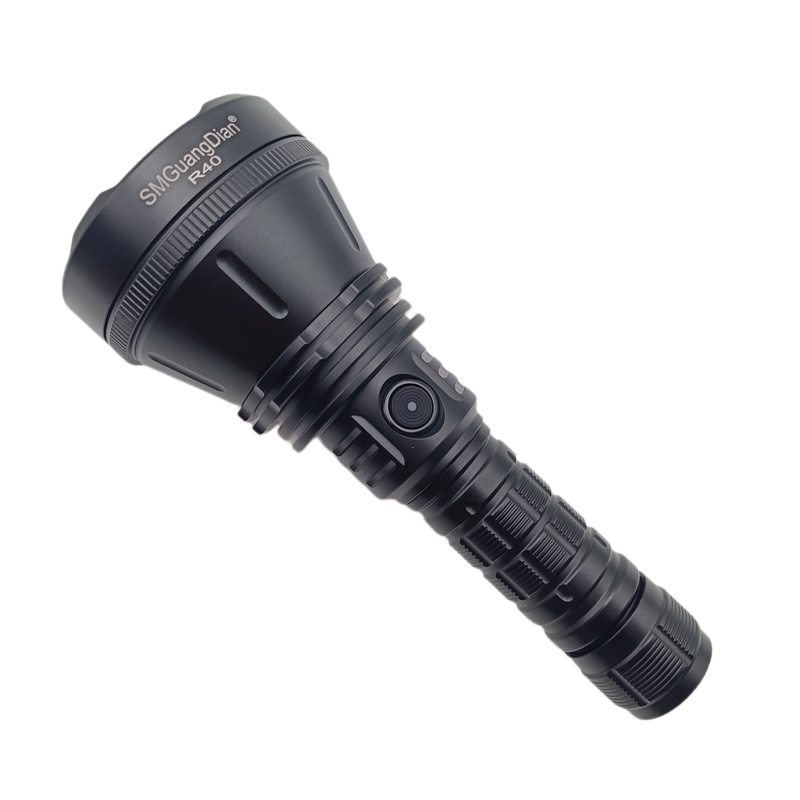 松美R40强光手电筒外壳 可拆卸21700电池 远射DIY