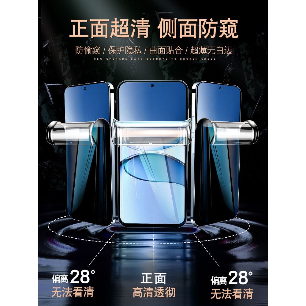 德国蓝猩适用红米turbo4Pro防窥手机膜redmiturbo4钢化膜redmi水凝软膜tubro3全屏por全胶防摔保护防窥膜新款
