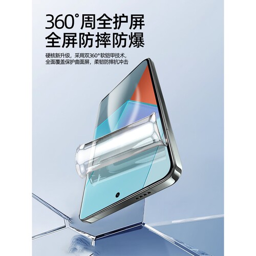 德国蓝猩适用红米Note13Pro手机膜noto12turbo钢化11tpro十10水凝软膜小米9防窥膜redminote8por7全胶防摔e保