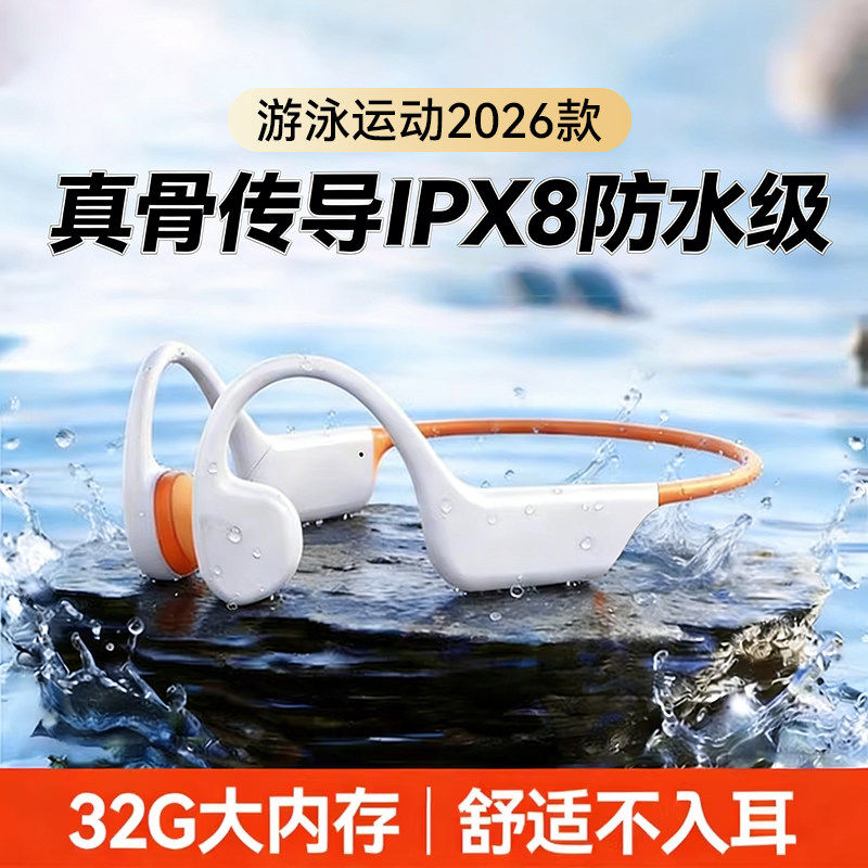 德国蓝猩游泳耳机骨传导无线蓝牙运动跑步防水专业水下耳挂式不入