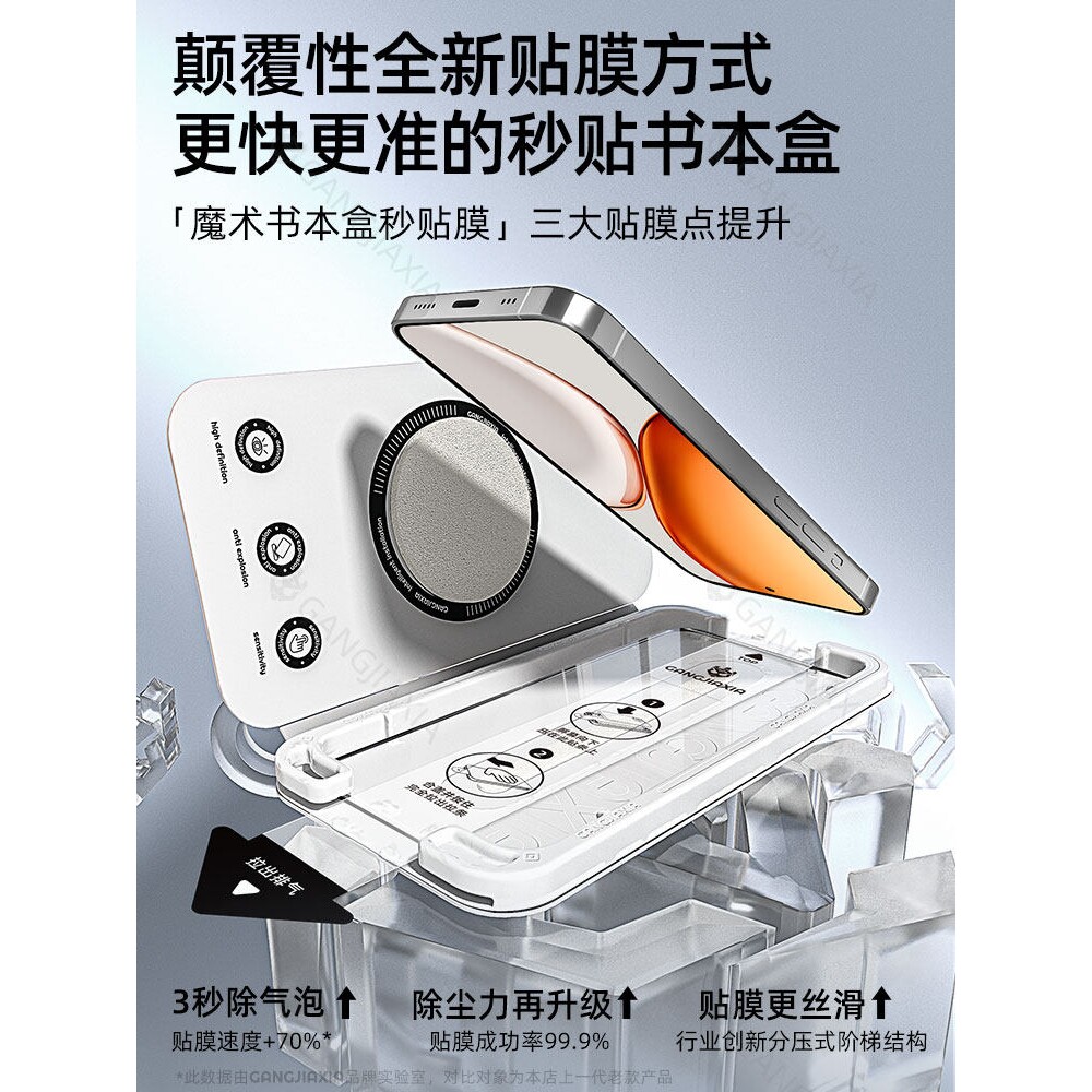 德国蓝猩适用华为荣耀X70钢化膜x60i无尘仓x50手机x40GT竞速版x30全屏400Pro300防摔90magic7保护gtpro秒贴pl