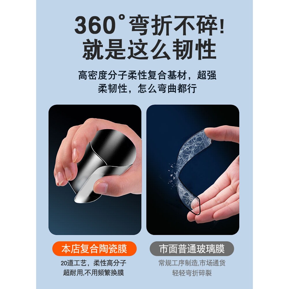 德国蓝猩适用苹果8陶瓷钢化膜iphone7手机6plus全屏防窥iphonese3防窥膜se2代六ip七八splus保护i8软膜ip7防