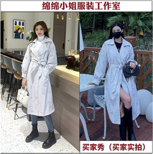 长款 景甜司藤同款 蝴蝶风衣女过膝超长春秋外套今年流行小个子大衣