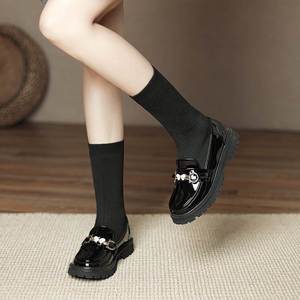女童靴子短靴2022秋冬新款加绒黑色儿童马丁靴弹力袜子靴高筒长靴
