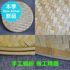 竹编豆腐板筛子制品创意装饰家居竹楼筐竹编簸箕家用11藤编纯手工