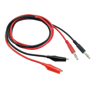 鳄鱼夹线4mm香蕉插头转鳄鱼夹带线导线连接线灯笼插头电源测试线