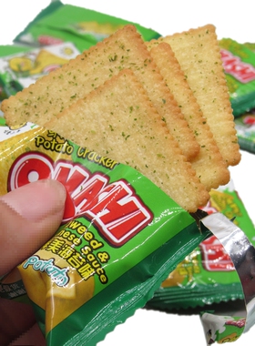 正品okashi薯工坊马铃薯饼于薄脆士豆著片大蒜咸味薯片饼零食整箱