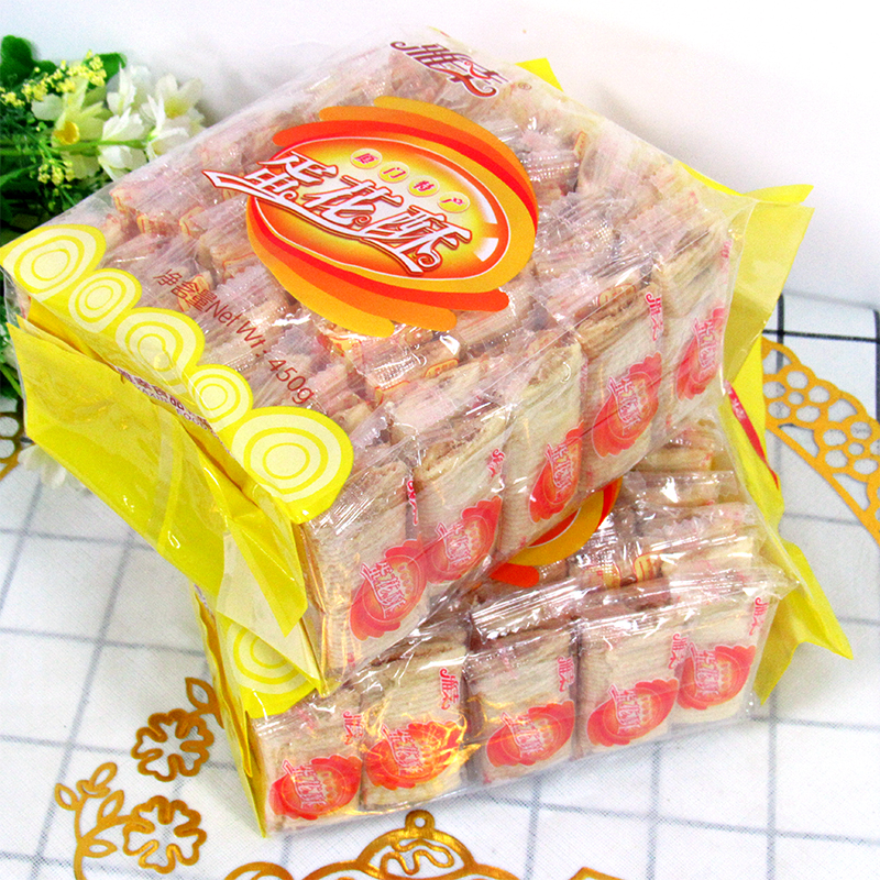 厦门特产雅幸蛋花酥450g*5包花生馅蛋黄酥小吃早餐糕点心茶点蛋卷