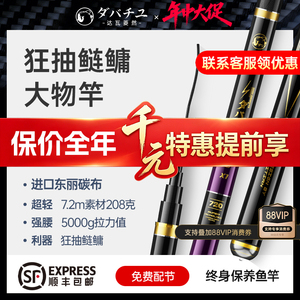 日本进口碳素X1轻量大物鲢鳙竿