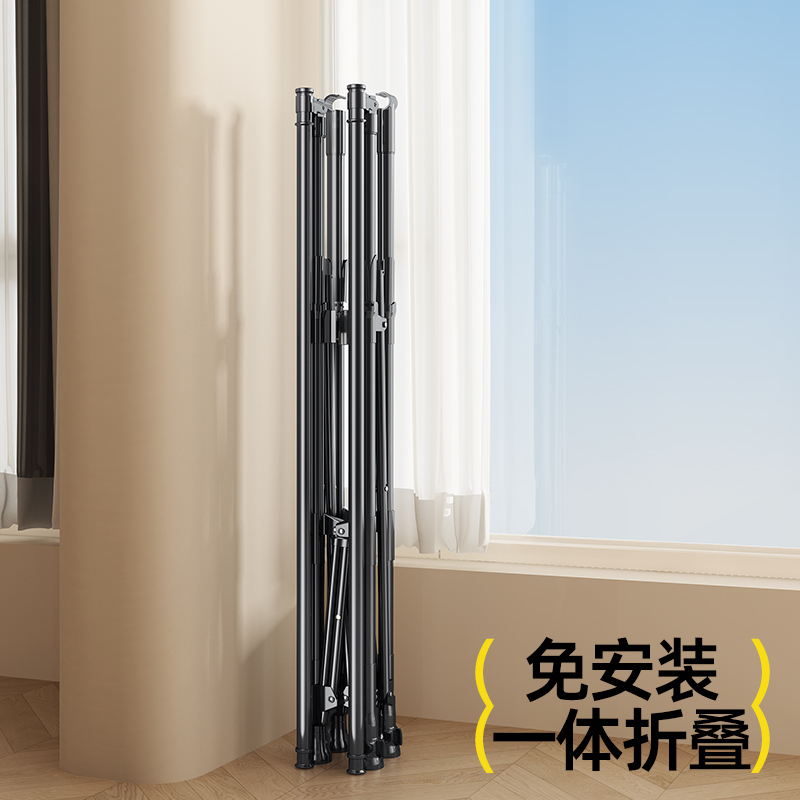 比人免安装可折叠多功能晾衣架