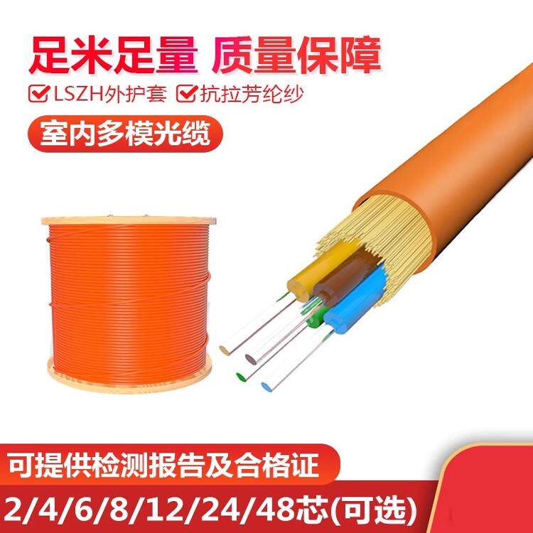 室内光缆多模光缆4芯6芯8芯12芯24芯48芯GJPFJV束装成品室内光缆线50/125国标电信级