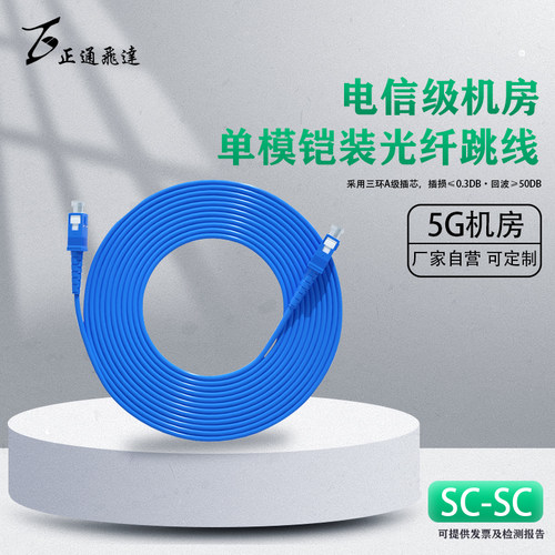 工程电信级单模铠装光纤跳线尾纤