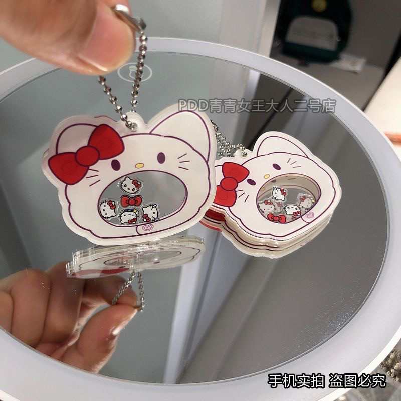 CUTE KITTEN HELLO KITTY KT CAT ROCKER PENDANT KEYCHAIN BAG CHAIN SIMPLE