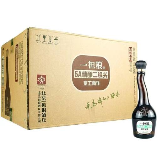 一担粮歪脖5A精酿二锅头41度白酒纯粮食酒470ml*12瓶正品批发