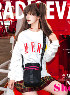 RADIO EVA新世纪福音战士联名动漫周边斜挎单肩包男明日香小方包