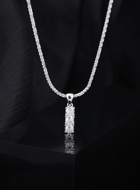 法国coss kokos925银闪钻四爪长条项链女简约时尚气质百搭锁骨