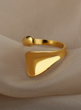 法国coss kokoins小众设计感极简百搭不规则光面质感指环男女