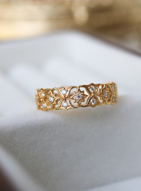 法国coss koko日系风莲花座限定稀有款复古蕾丝镂空镶钻轻奢窗花