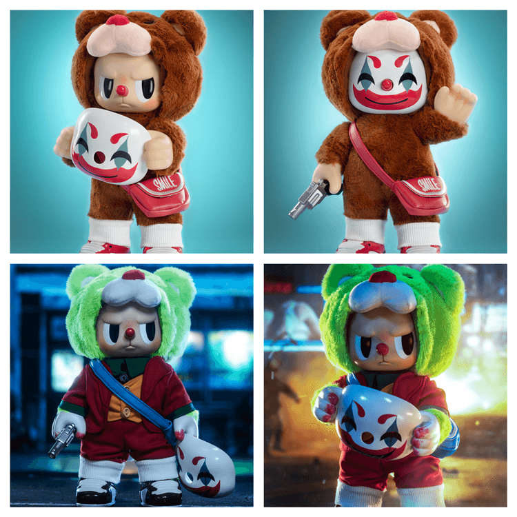 正品yoot toy小丑玩具熊泰迪潮玩关节公仔手办玩具摆件圣诞盲盒
