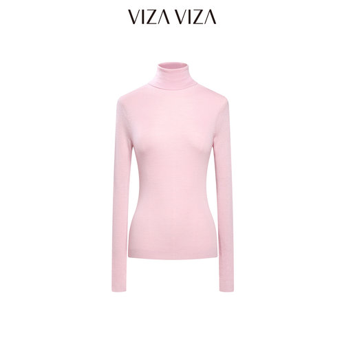 VIZAVIZA半高领毛针织衫