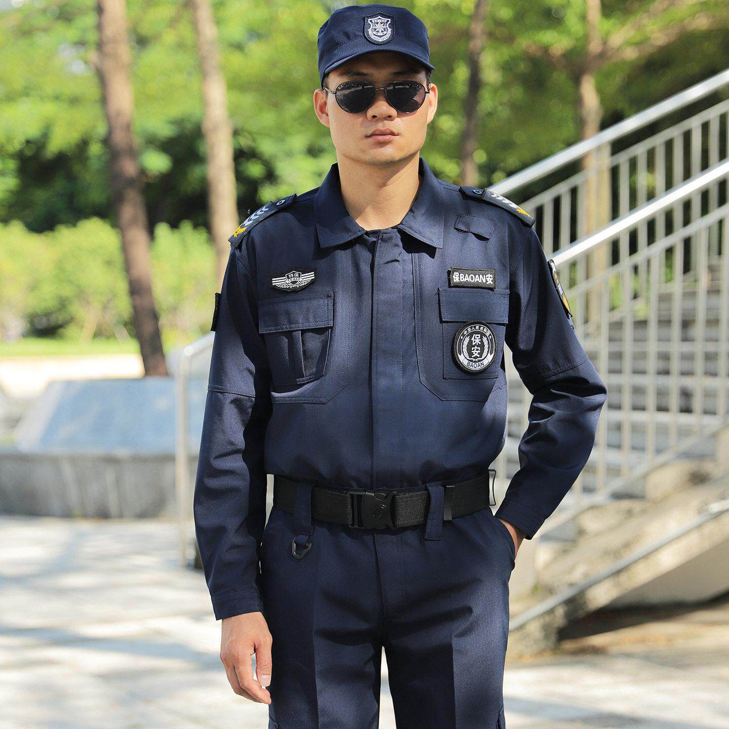 新款511速干保安服长袖春秋套装蓝色加绒保安服冬装执勤服