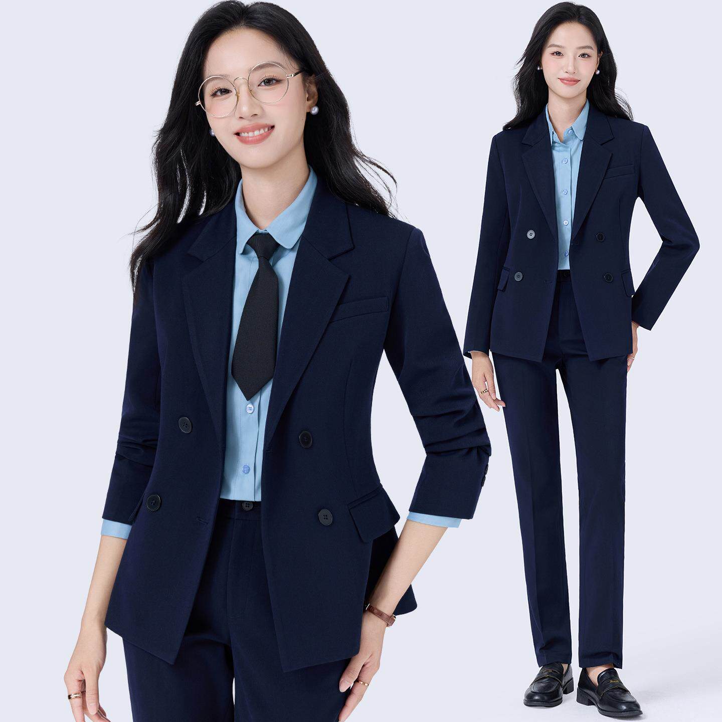 大学生面试西装套装女士高级教资公考正装职业气质职场通勤工作服