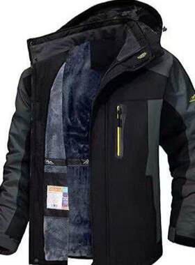 跨境热卖冲锋衣冬季户外登山服防风防水棉衣士滑雪夹克钓鱼