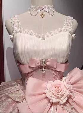 【漫一威】玫瑰心结公主裙JSK花嫁Lolita粉色小晚礼服生日成人礼