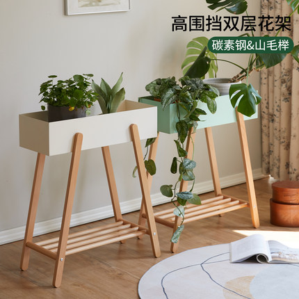 实木花架落地式客厅移动花盆托架室内阳台绿萝盆栽植物摆放置物架