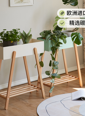 花架落地室内日式客厅花盆托架阳台植物摆放置物架绿萝盆栽花架子