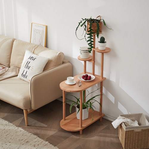 德国进口榉木阳台可移动花盘托架