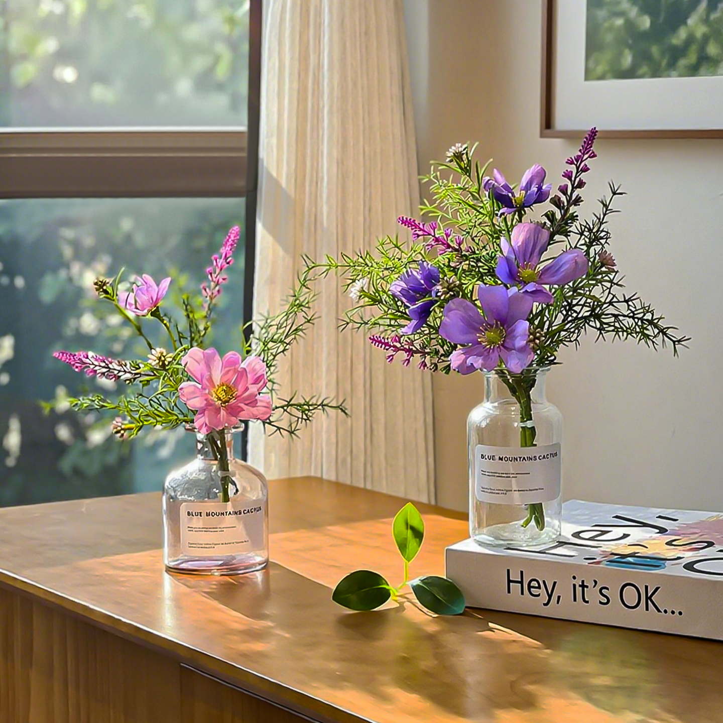 小摆件仿真花摆设假花高级感