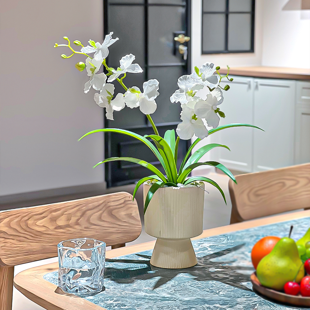 仿真蝴蝶兰盆栽绿植装饰花卉假花