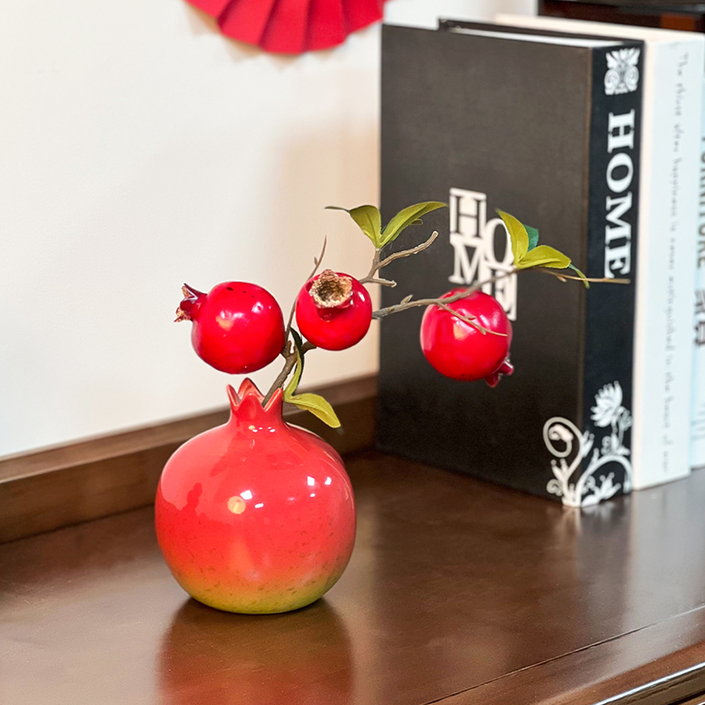 北夏家居-小摆件仿真花石榴果