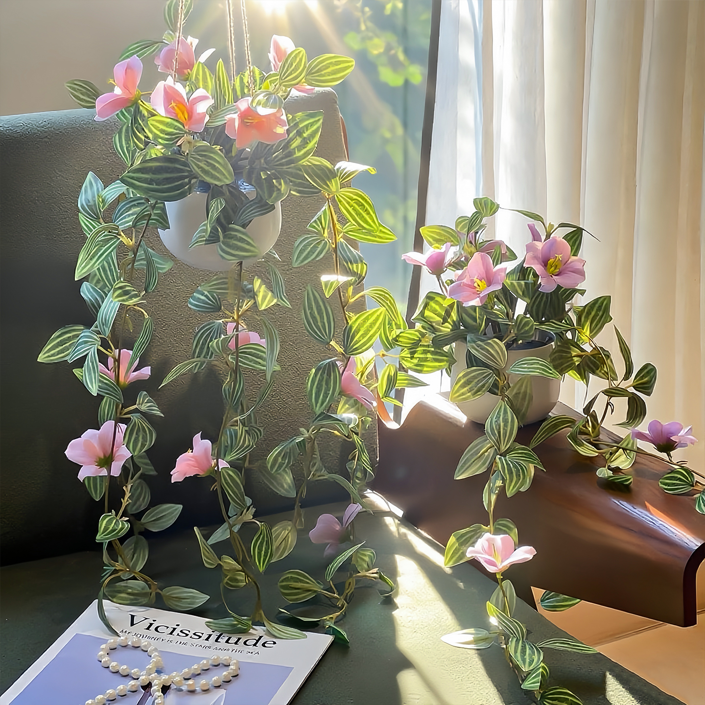 仿真花吊篮墙面吊花假花装饰花