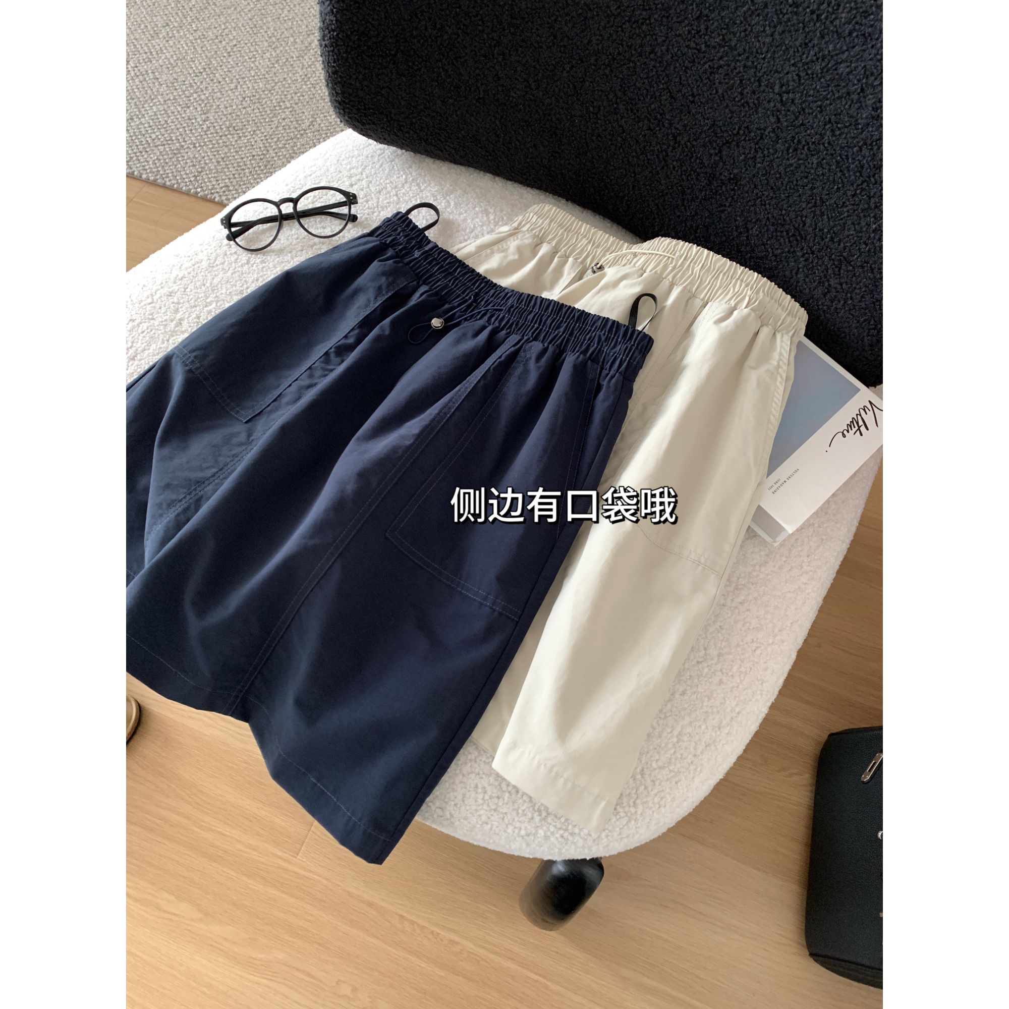 防走光系带A字工装短裙