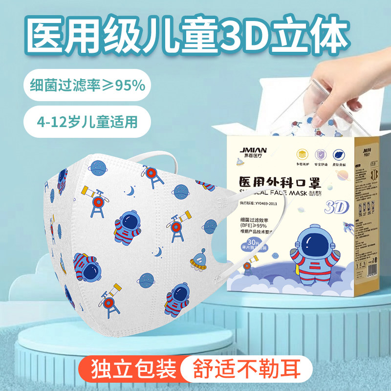 界面医用口罩立体3D儿童图片