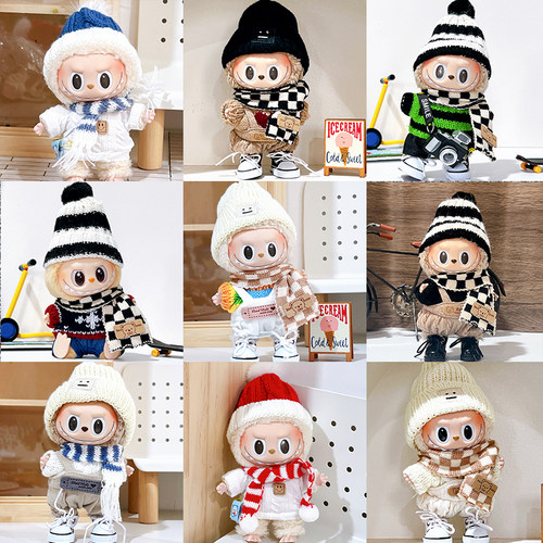 17cm一二代拉布布搪胶公仔马卡龙