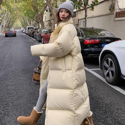 Down cotton coat Loose medium long Thicken coat 中长款女棉服